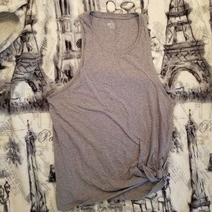 Cotton On Body Gray Racerback Side Tie Tank Top
